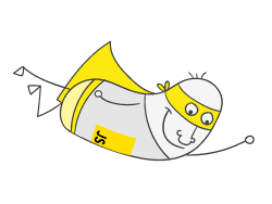Flying Yellow Character
